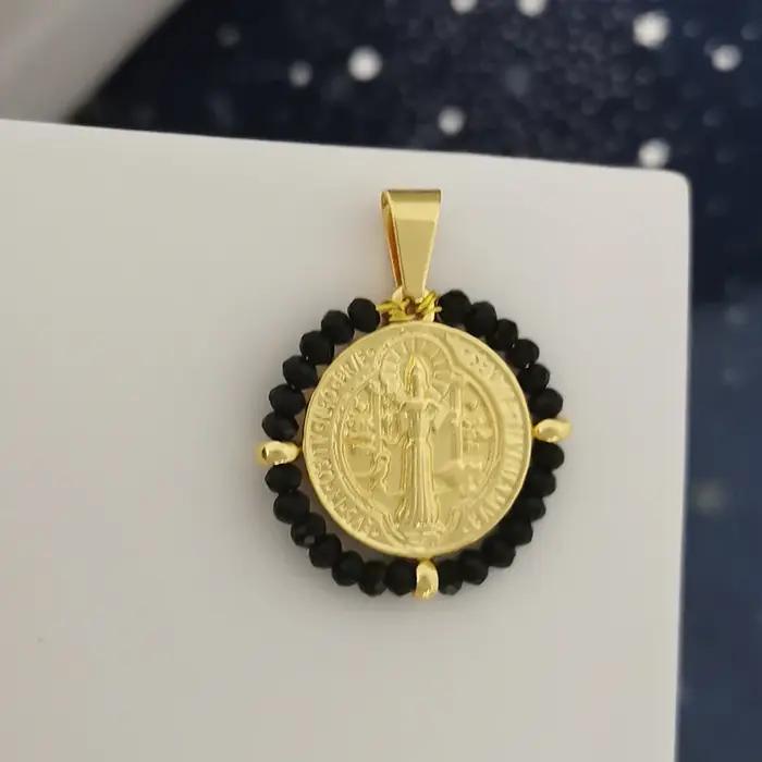 Qsuccessive JE-Collier à breloques pendentif Vierge Marie pour femme, acier inoxydable, tour de cou