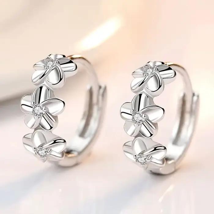 Boucles d'oreilles à aiguilles en argent Sterling 925 pour femmes