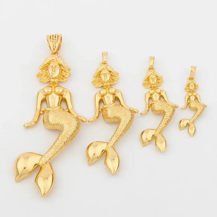 Pendentif sirène en cuivre pour hommes et femmes collier JONecklace pour filles