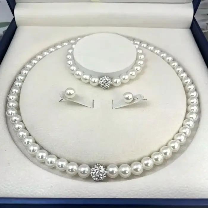 Ensemble de 3 pièces de bijoux en Imitation de perles