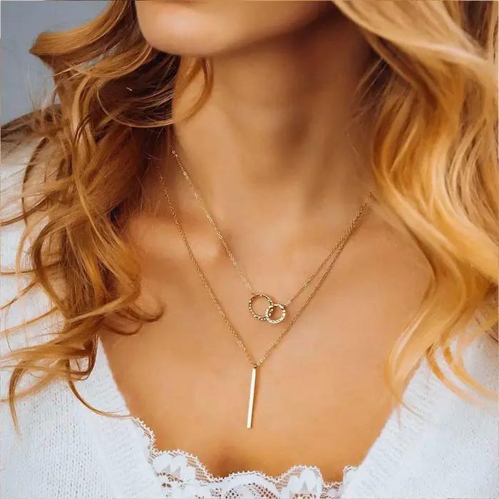 EManco – collier de Style minimaliste plaqué or 14 carats