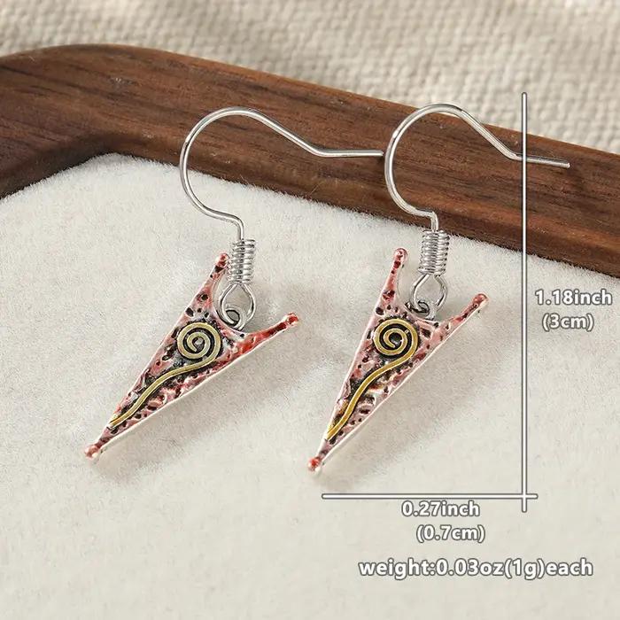 Boucles d'oreilles pendantes de style tribal vintage