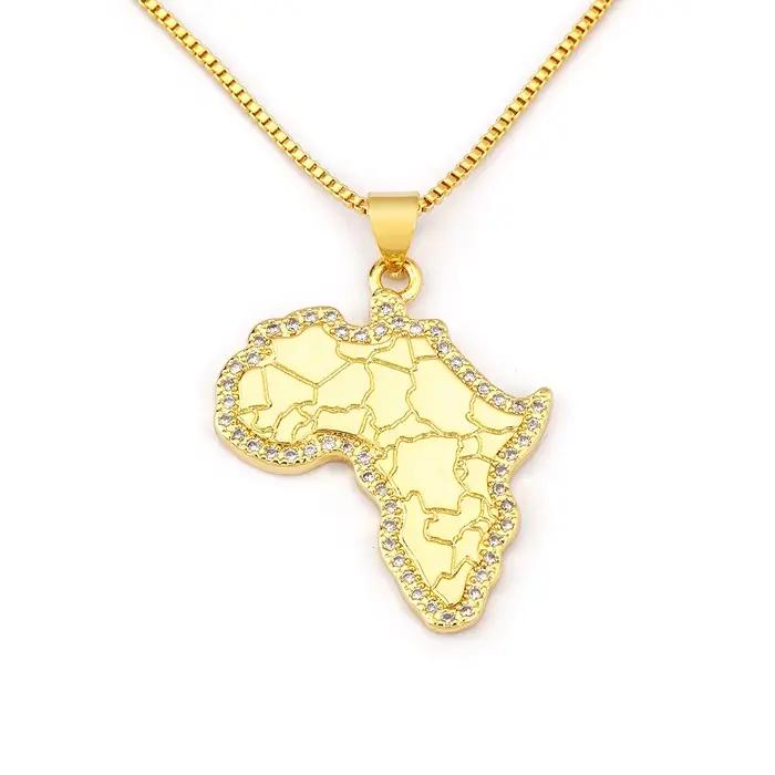 Collier en zircone cubique avec pendentif drapeau dominicain pour femmes et hommes style ethnique cadeau occassions spéciales