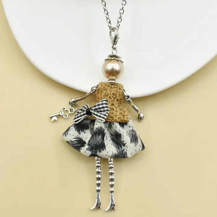 Collier pendentif Rick de dessin animé mignon pour femme