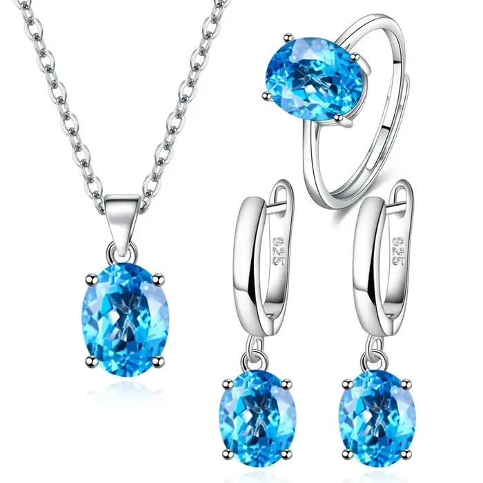 Ensembles de bijoux en argent Sterling 925 pour femmes