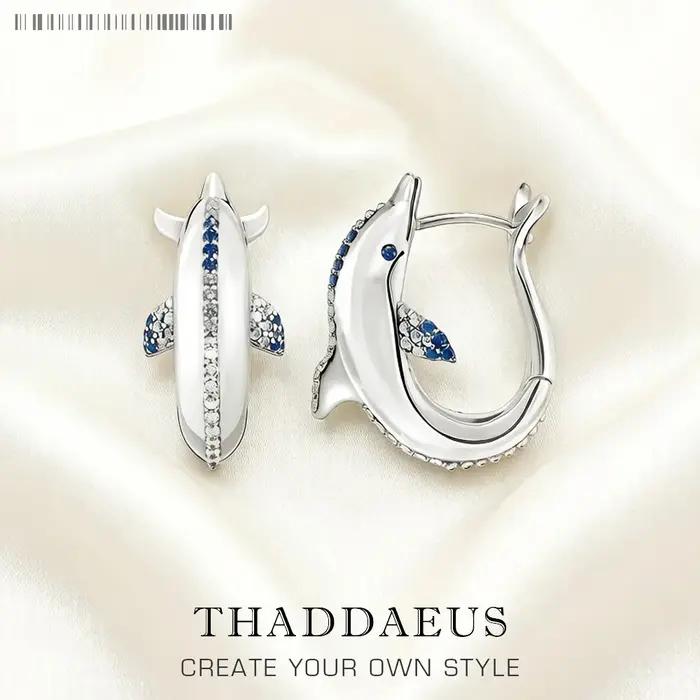 Boucles d'oreilles créoles dauphin