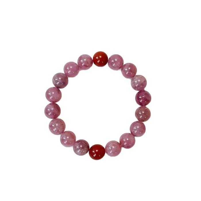 Bracelet en perles de quartz naturel pour femme en cristal fait main style artisanal