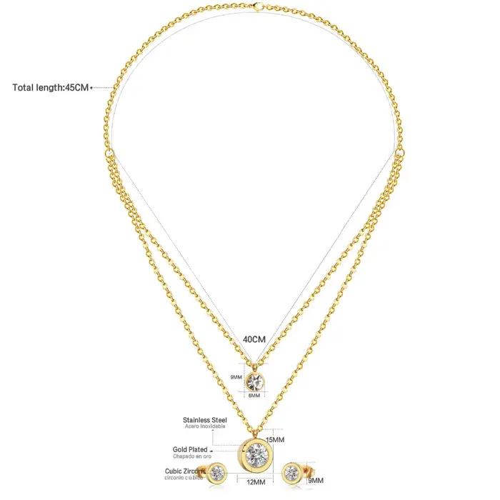 Ensembles de Bijoux de luxe en zircone cubique