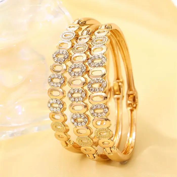 Bracelet marocain pour femmes, bijoux de mariée du moyen-orient incrustés de strass, cadeau de festival de style bohème