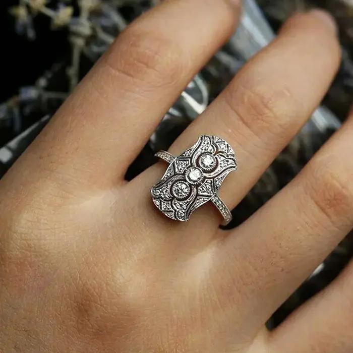 Bague en laiton avec zircone cubique, alliance de mariage pour femme, bijou de cérémonie de fiançailles, cadeau d'occasion spéciale, élégante et durable