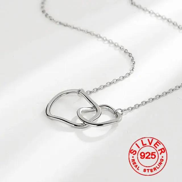 Collier en argent pour femmes en forme de cercle plaqué or, chaîne O tendance, ras du cou, cadeau de noël, bijoux fins
