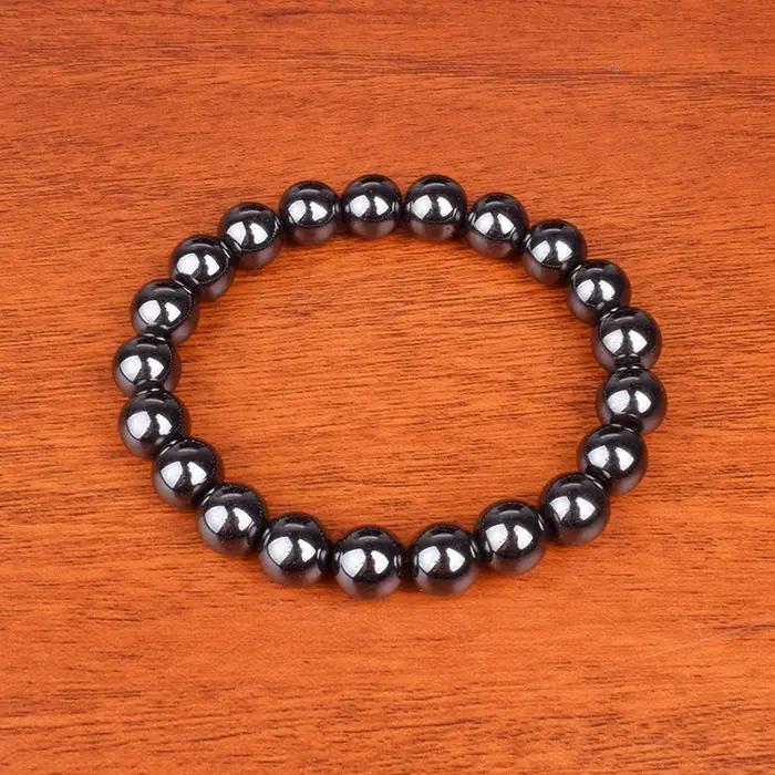 Mode 6/8/10mm Bracelets magnétiques pour femmes Nature hématite perles Bracelet thérapie soins de santé aimant