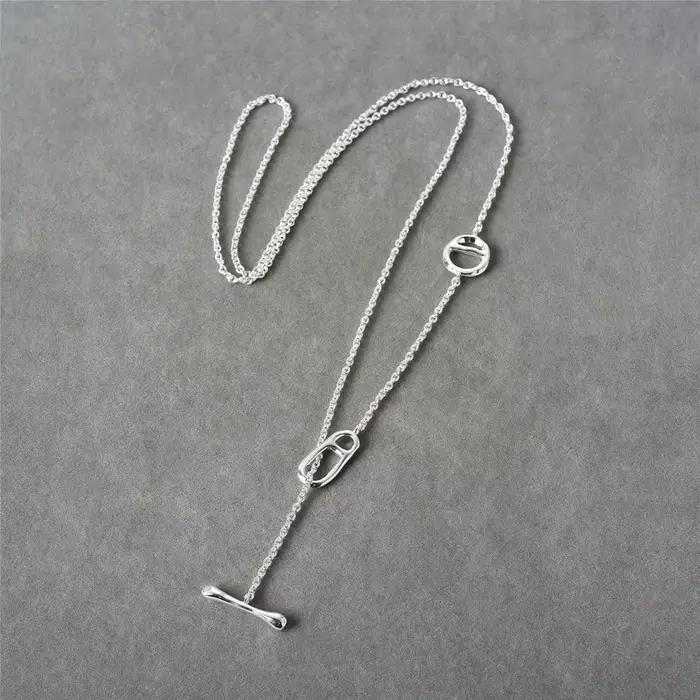 Collier long en grains de café pour femmes