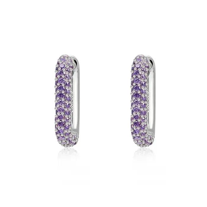 Boucles d'Oreilles Créoles Élégantes en Or Rose Zircone Cubique pour Occasions Spéciales Femme Chic & Sophisticée
