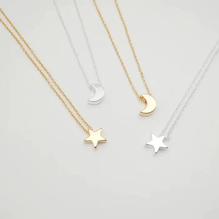 2024 nouvelles femmes Chocker or/argent couleur chaîne étoile coeur Collier ras du cou Bijoux Collana Kolye