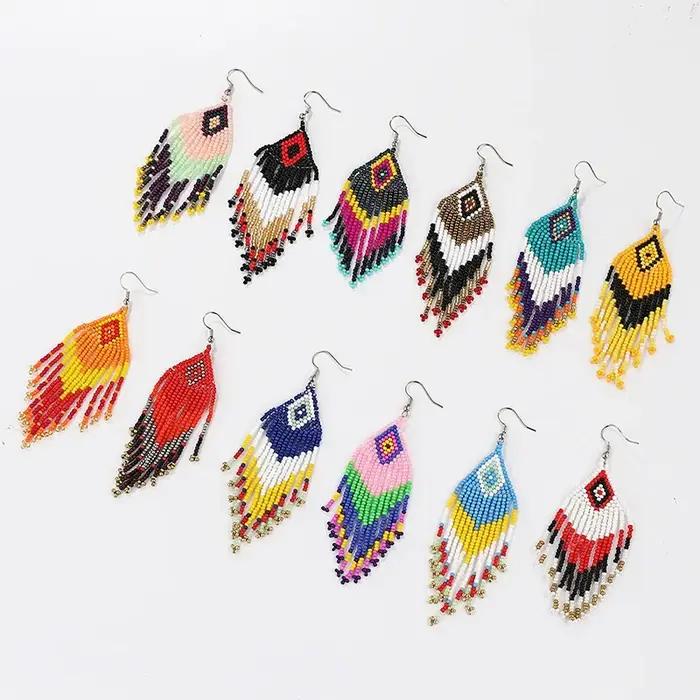 Boucles d'oreilles à franges style bohémien