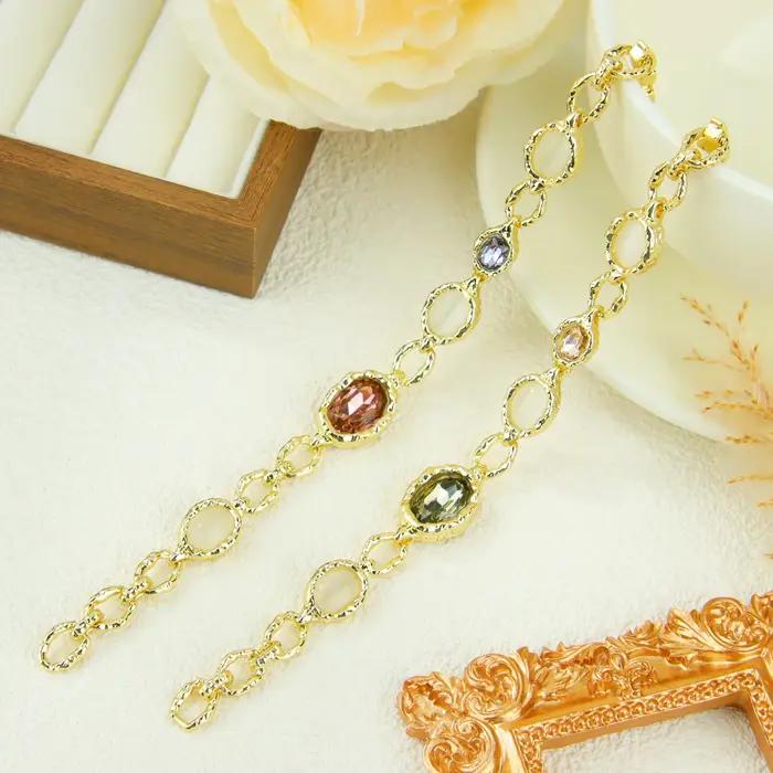 Bracelet en or cristal coloré pour femmes italiennes