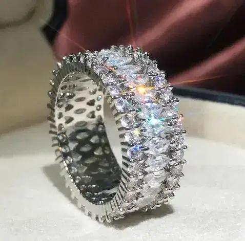 Bague élégante en argent regardé 925 pour femme, grosse goutte d'eau, matiques en pierre, promesse d'amour, cadeaux de la fête de Léon
