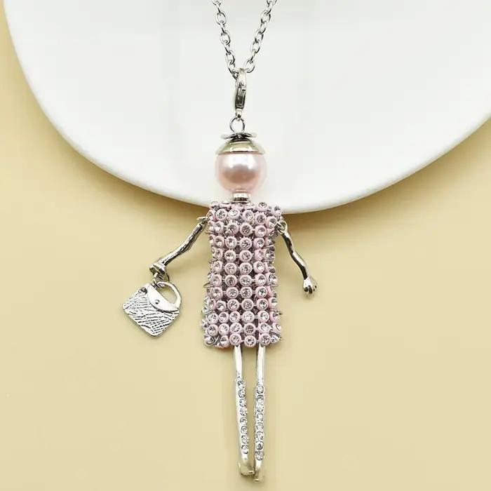Collier pendentif Rick de dessin animé mignon pour femme
