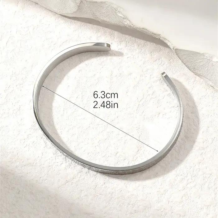 Bracelet Manchette en Acier Inoxydable Ayatul Kursi Calligraphie Arabe Protection Occasions Spéciales Bijoux Islamiques