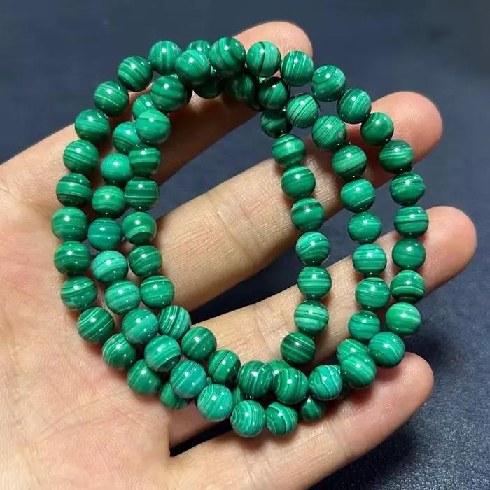 Ruberthen-Bracelet en Malachite Naturelle de Qualité AAA