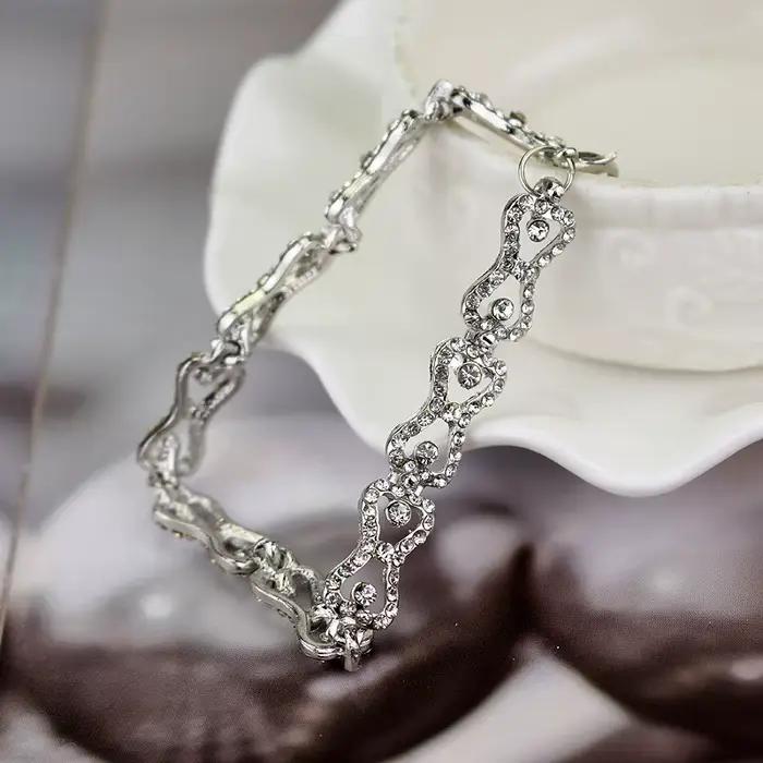 Bracelet The Vampire Diaries Klaus Caroline Forbes, avec strass et nœud en cristal, cadeau brillant pour fille, bracelet tendance
