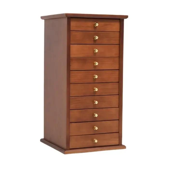 Boîte de rangement de bijoux en bois massif