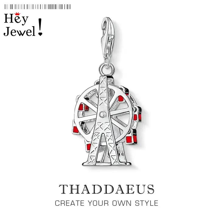 Breloque Grande Roue Style Européen Club pour Femmes Occasions Spéciales Bijou en Argent Sterling 925 Occasionnel et Polyvalent