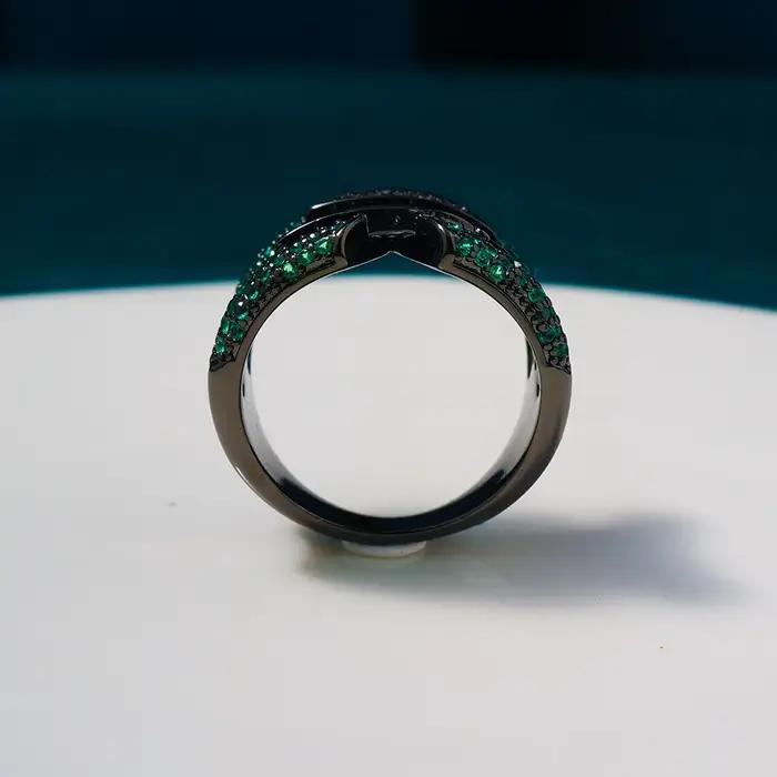 Bague empilable de luxe Monaco Design pour femme en cuivre plaqué or 18 carats sertie de zircone cubique bagues de cocktail mode soirée mariage fiançailles