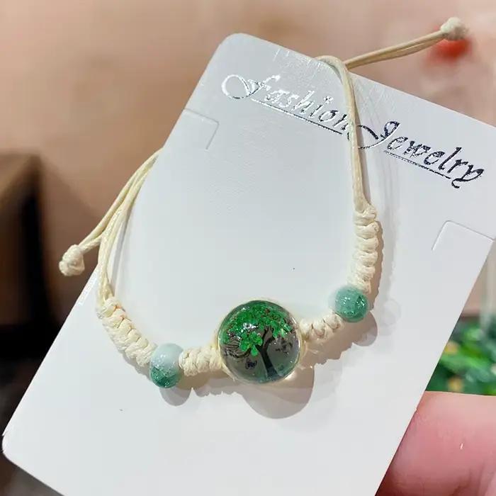 Bracelet floral tissé à la main, mignon, chic, bohème, unique pour femmes, bijou de poignet tendance et esthétique, idéal pour le quotidien, les fêtes, la plage et les vacances.
