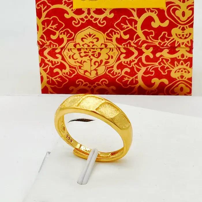 Alliances de mariage YNO en or jaune 18 carats plaqué pur pour homme et femme occasions spéciales romantiques
