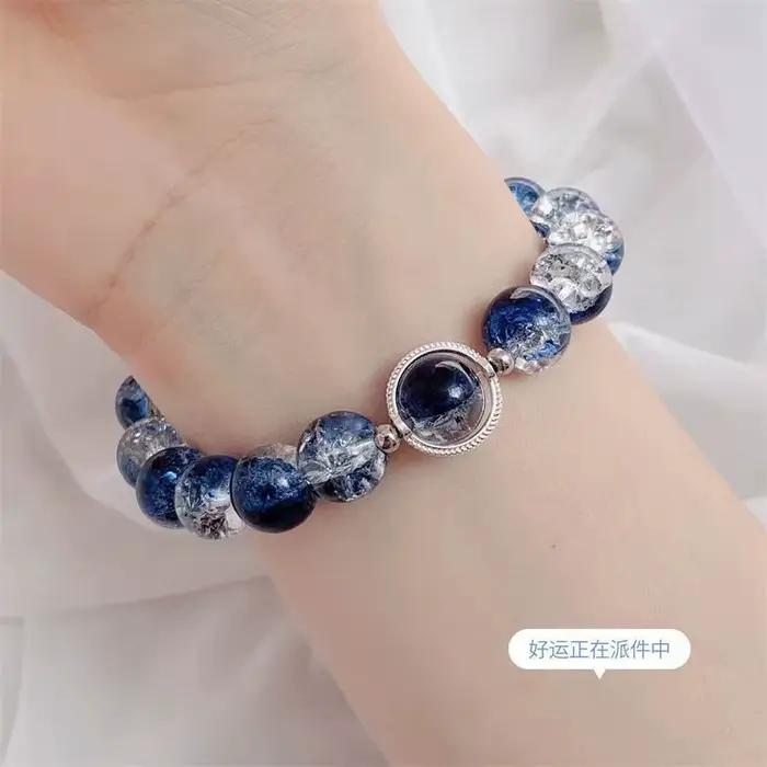 Bracelet de luxe galaxie planète pour femmes, pop-corn, perles d'opale de cristal, pendentif plume papillon, bijoux Harajuku, cadeaux