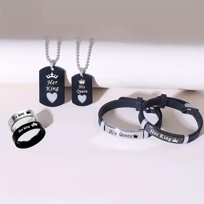 Ensemble de bijoux lumineux en acier inoxydable pour femmes