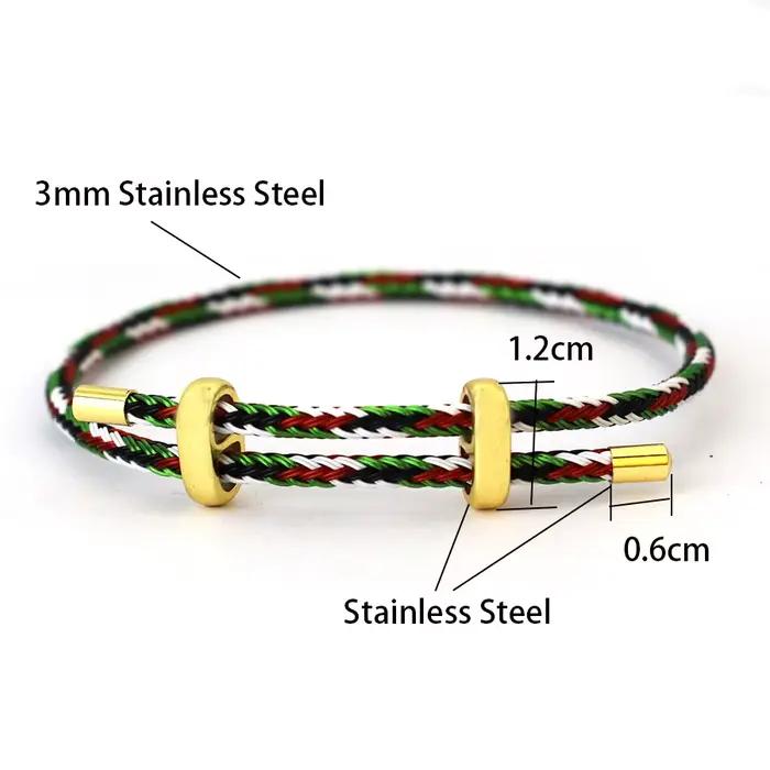 Bracelet à breloques en fil d'acier inoxydable Simple et réglable
