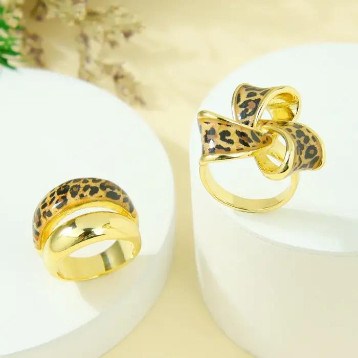 Ensemble de bijoux léopard de mode italienne