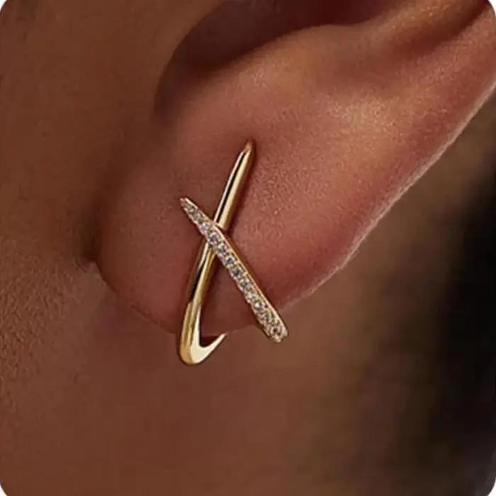 Boucles d'oreilles en or pour femmes à la mode