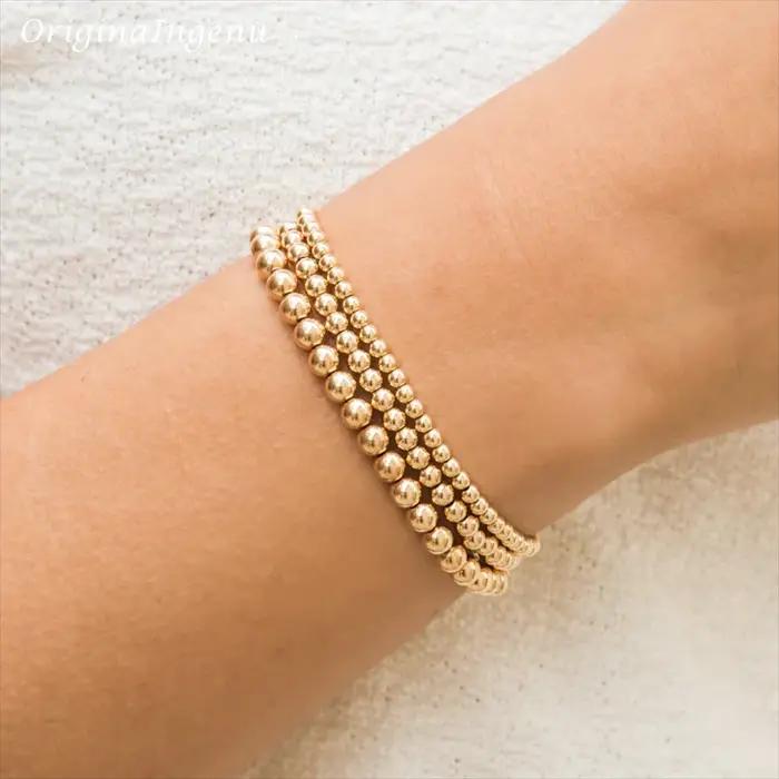 Bracelet de perles en or fait à la main