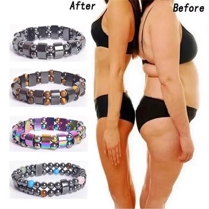 Bracelet magnétique thérapeutique à Double pont pour hommes et femmes, perte de poids, aimants énergétiques, bijoux, soulage la douleur au poignet, soins de santé
