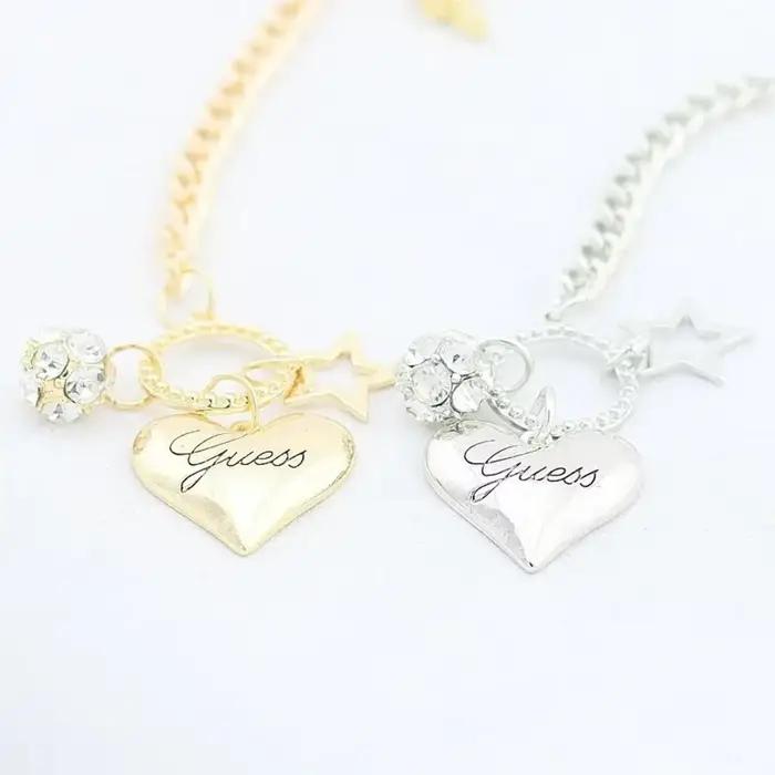 Bracelets à breloques coeur d'amour pour femme