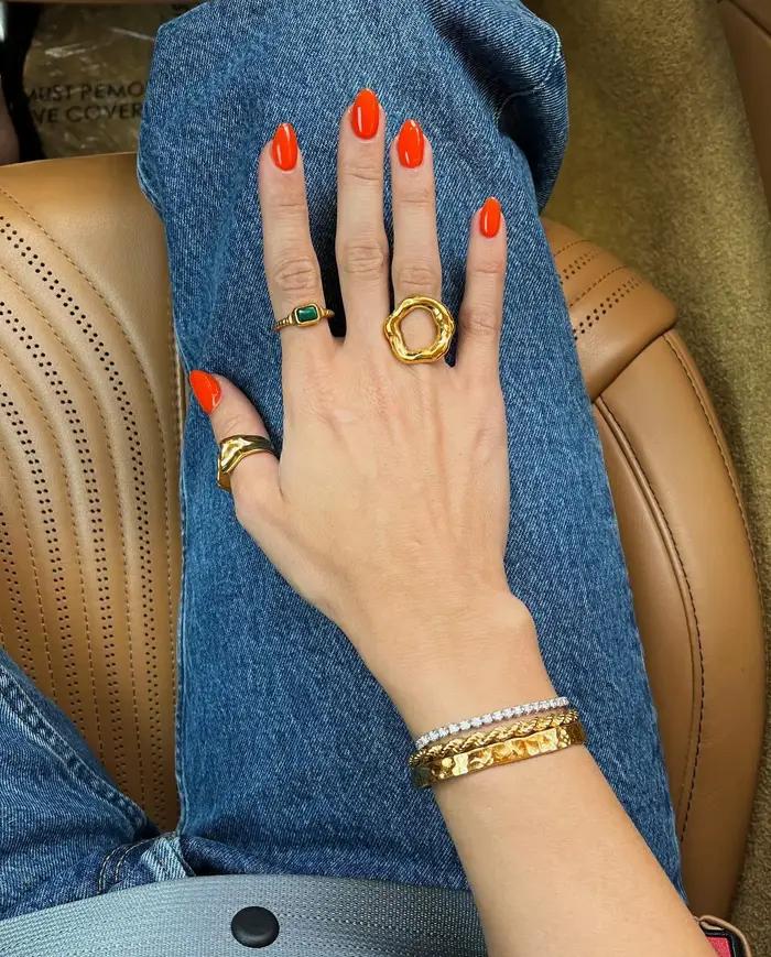 Uworld Top qualité géométrique large bague en acier inoxydable 18K couleur or étanche mode minimaliste déclaration charme bijoux femmes