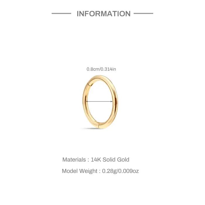 Boucle d'oreille en or jaune 14K pour femmes design géométrique classique soirée occasions spéciales
