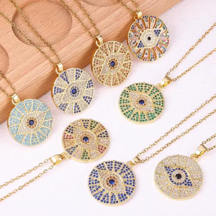 Breloque plaquée or 18K avec main de Fatima et œil protecteur, talisman de luxe pour fabrication de bijoux DIY, occasions spéciales et protection spirituelle