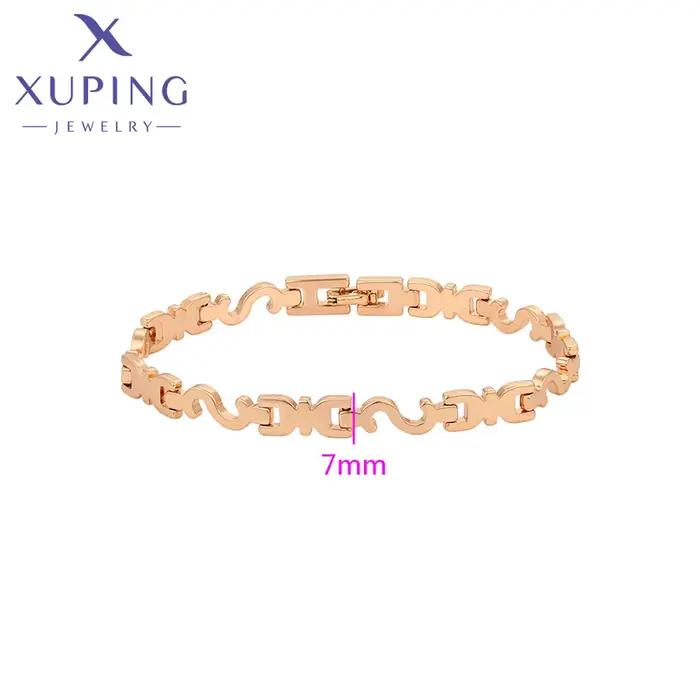 Xuping bijoux nouveauté à la mode Style Simple 20 cm couleur or Bracelets pour femme cadeau X 001053989