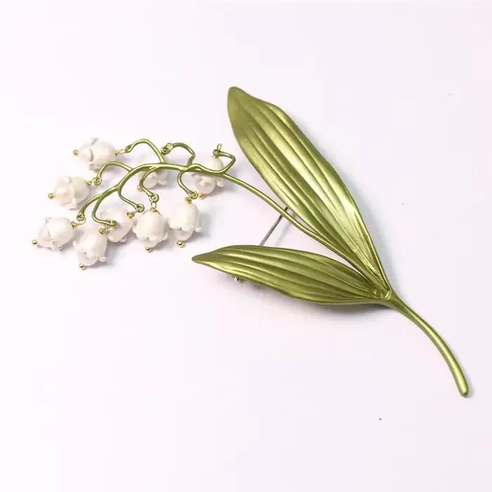 Broche de Corsage de Fleur de Muguet pour Femme, Accessoires de Mariage, Bijoux de Demoiselle d'Honneur, Design de Marque de Luxe