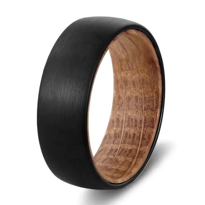 Bague classique en bois pour hommes