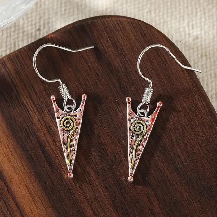 Boucles d'oreilles pendantes de style tribal vintage