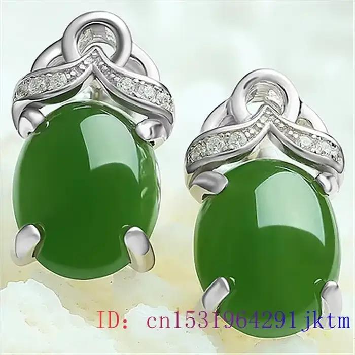 Boucles d'oreilles vertes en argent 925 pour femmes, amulette, calcédoine naturelle, bijoux en cristal, pierres précieuses, cadeaux de mode