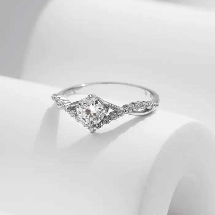 MODIAN couronne D couleur Moissanite bague délicate laboratoire diamant