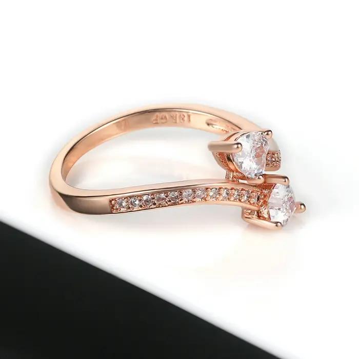 Bague romantique en forme de cœur délicat pour femmes