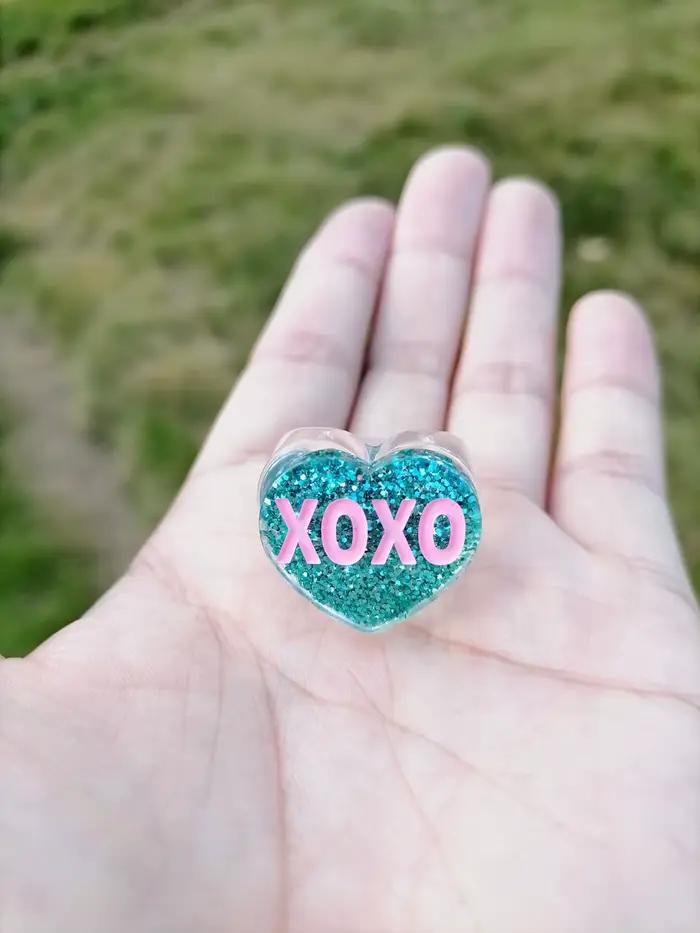 FishSheep – bagues coréennes transparentes en acrylique à paillettes pour femmes, bijoux de fête en